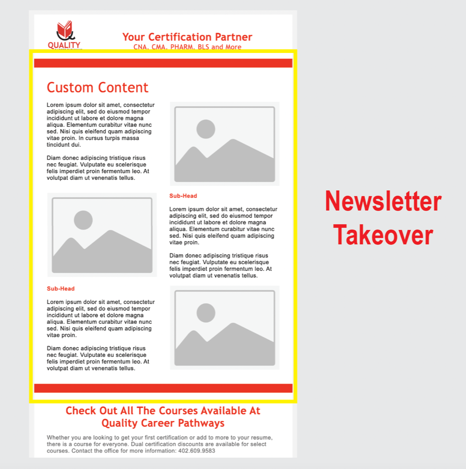 Employer eNewsletter: Newsletter Takeover